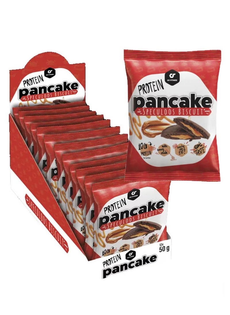 Go Fitness Protein Pancake, Speculoos Biscuit, 50g  Pack of 12