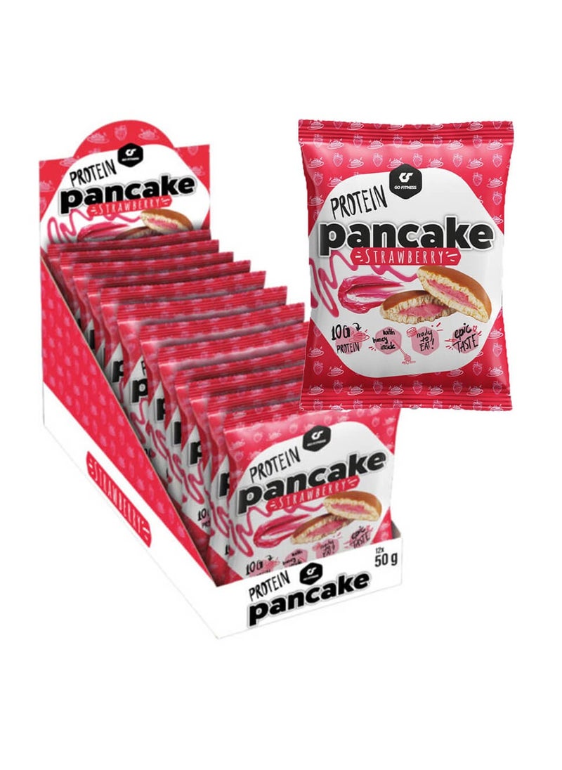 Go Fitness Protein Pancake, Strawberry, 50g Pack of 12