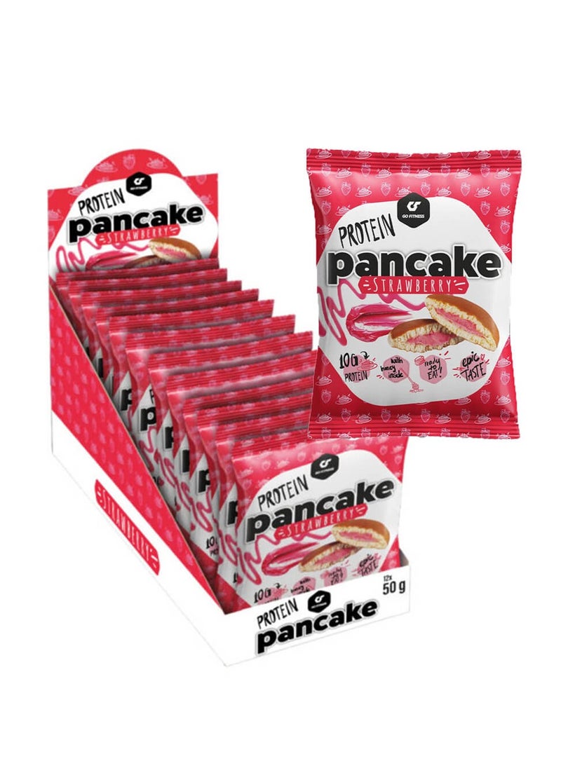 Go Fitness Protein Pancake, Strawberry, 50g Pack of 12