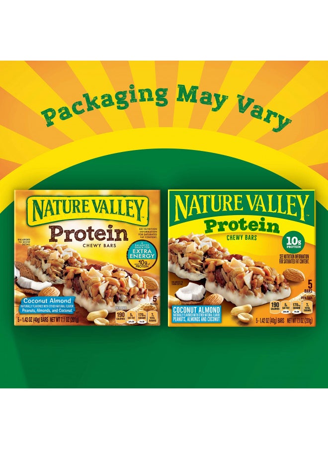 Nature Valley Protein Granola Bars, Coconut Almond, Snacks Bars, 5 ct