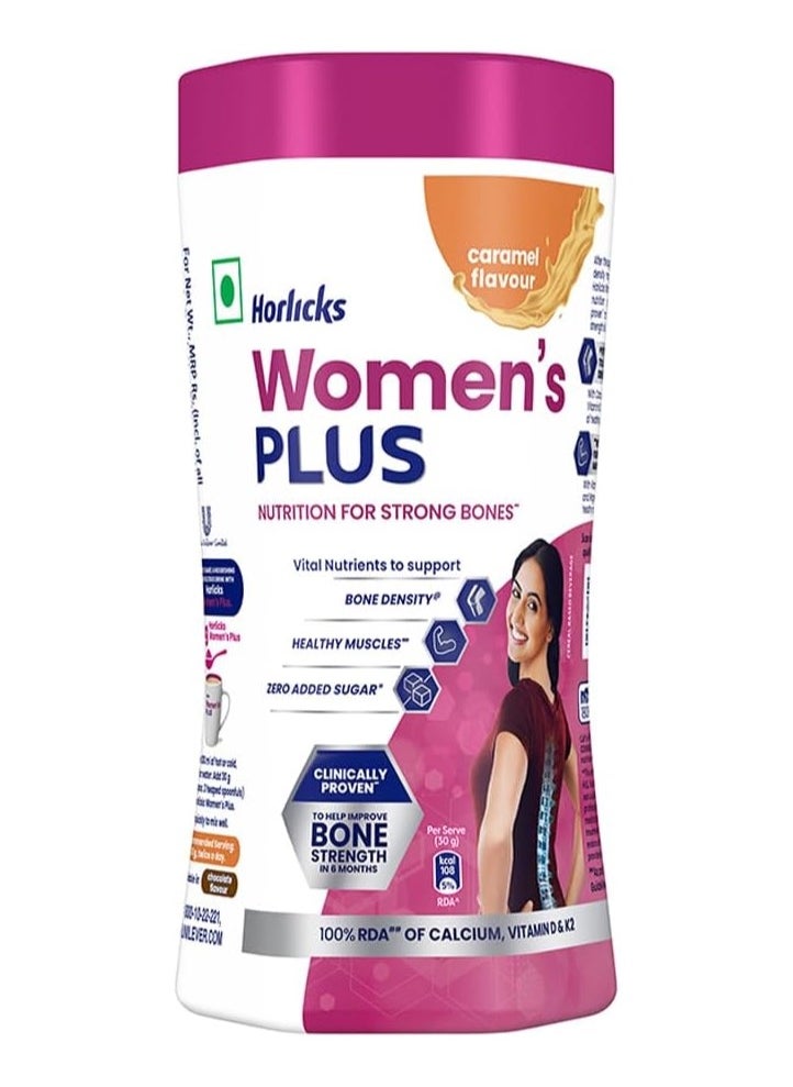 Horlicks Women's Plus Caramel, Health n Nutrition Drink for Women, 400gm