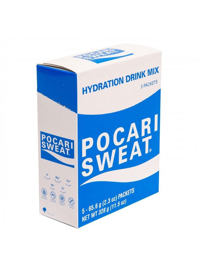 Pocari Sweat Powder - 1 Box, 5 Packets, Now in the USA, Restore the Water and Electrolytes, Hydration That is Smarter Than Water, Japan's Favorite Hydration Drink (40407)