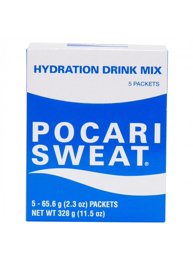 Pocari Sweat Powder - 1 Box, 5 Packets, Now in the USA, Restore the Water and Electrolytes, Hydration That is Smarter Than Water, Japan's Favorite Hydration Drink (40407)