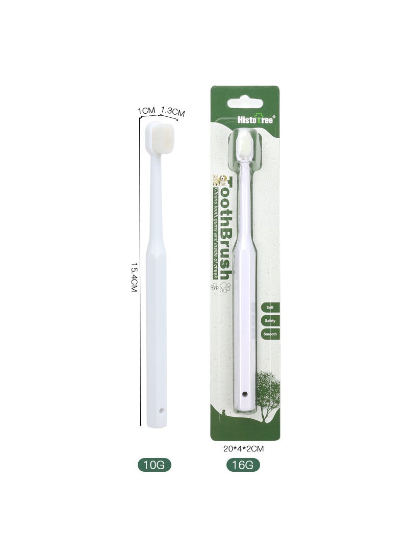 360-Degree Pet Toothbrush for Cats  DogsWhite hair White hair