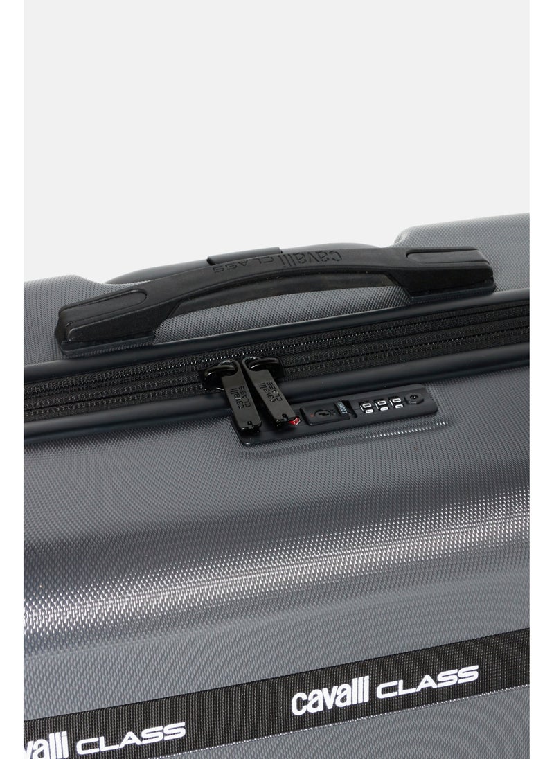 Medium Embossed Logo Spinner Luggage 60,9 H x 40,6 L x 27,9 W cm, Silver/Grey