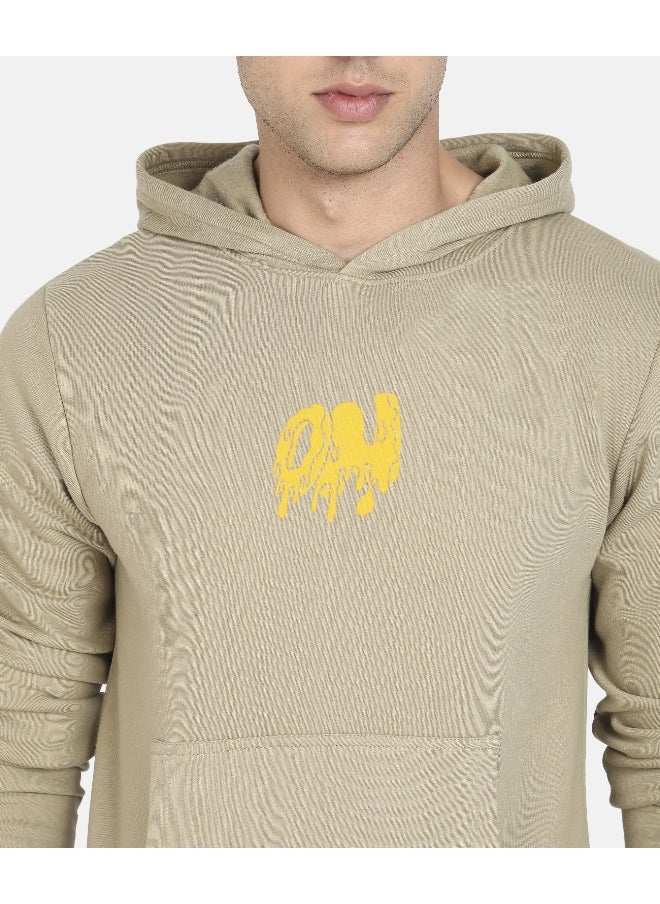 Men's Olive Green Dripping On Hoodie