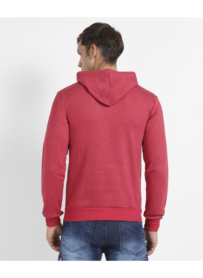 Men's Red Happiness Is Hoodie With Kangaroo Pocket