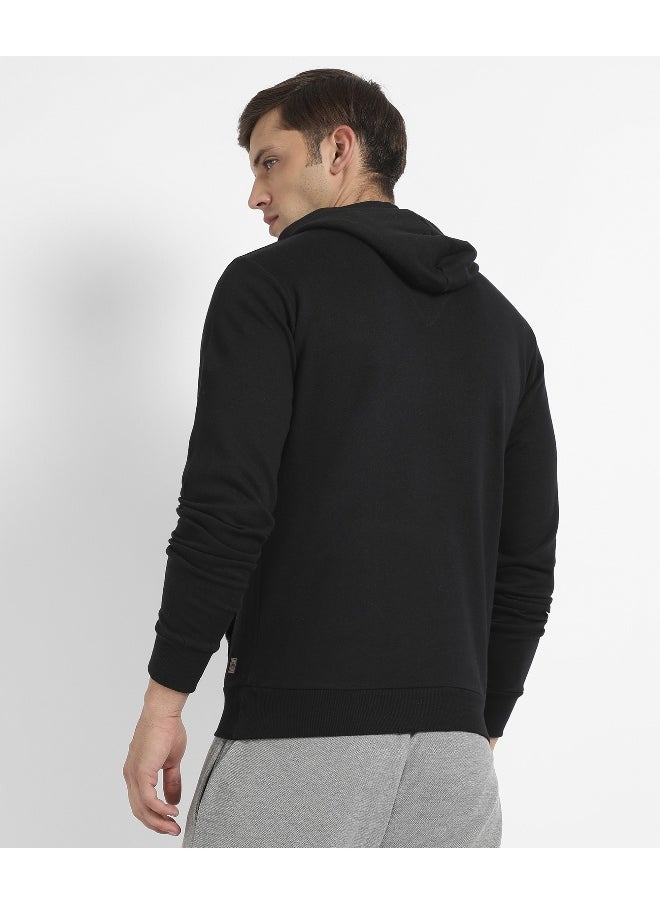 Men's Black Inspire Hoodie With Kangaroo Pocket
