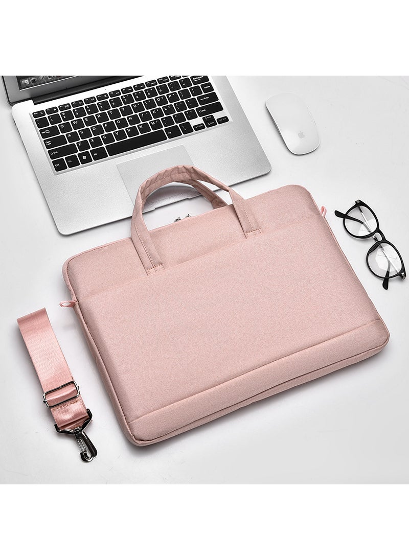 New 15.6 Laptop Briefcase Business Shoulder Bag Large Pink