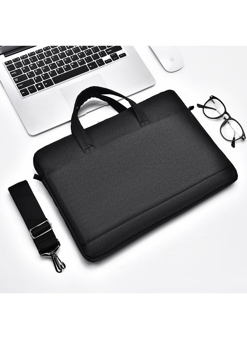 New 15.6 Laptop Briefcase Business Shoulder Bag Large Black