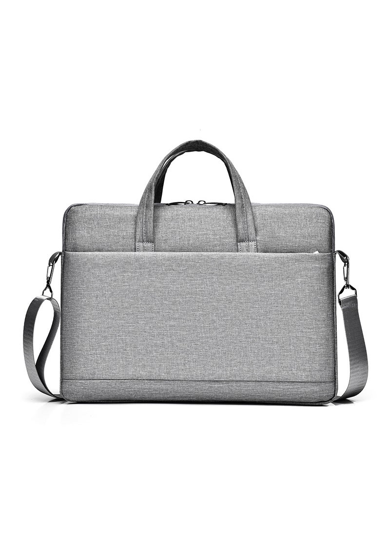 New 15.6 Laptop Briefcase Business Shoulder Bag Medium Gray