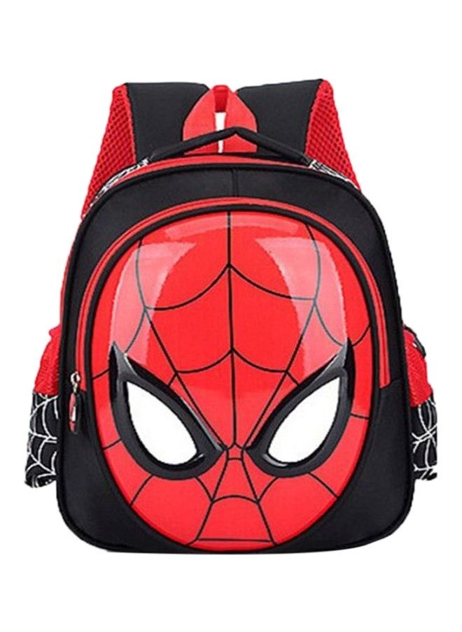 Kids Spiderman Printed Backpack 12 inch Red/Black