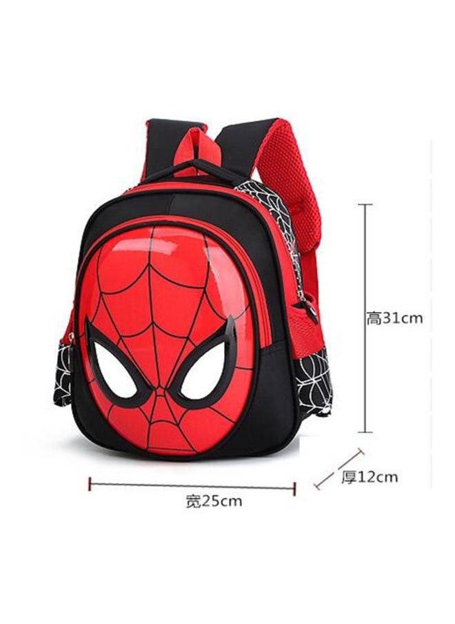 Kids Spiderman Printed Backpack 12 inch Red/Black