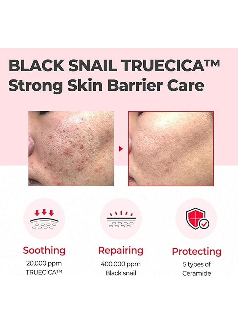 Snail Truecica Miracle Repair Cream - Made From Snail Mucin For Sensitive Skin - Daily Repair Face Moisturizer For Acne Marks And Strengthen Skin Barrier 60grams