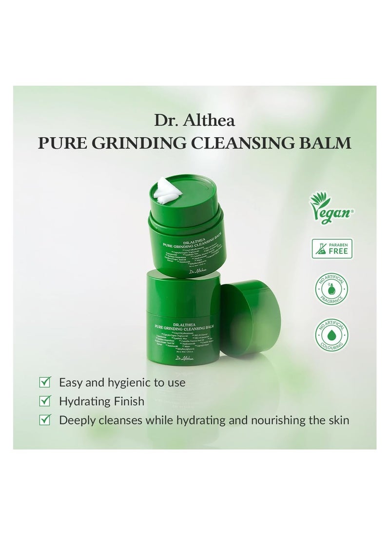 Dr.Althea Pure Grinding Cleansing Balm | Hygenic One-Step Makeup Remover with Madecassoside | Non-Greasy Sorbet Texture | Gentle, Soothing for All Skin Types | Korean Vegan Skincare | 1.7 Fl Oz