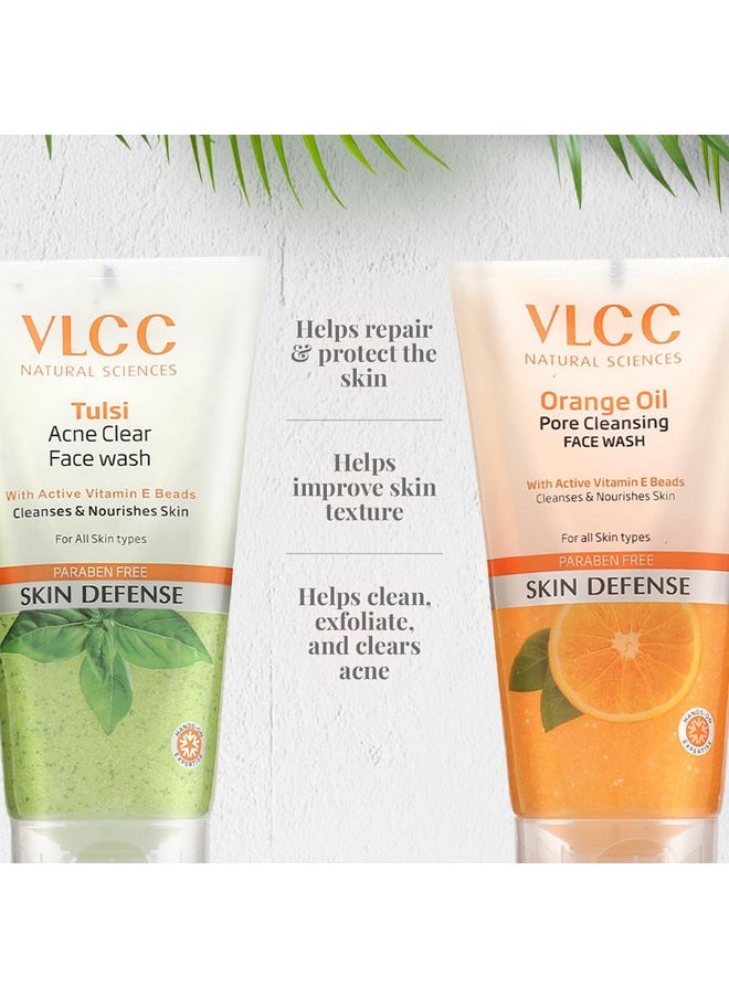 VLCC Tulsi Acne Clear Face Wash Combo (150g*2) (Pack of 2)