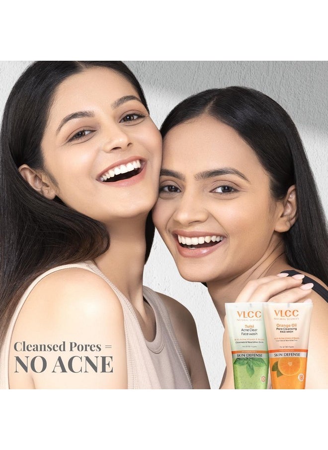 VLCC Tulsi Acne Clear Face Wash Combo (150g*2) (Pack of 2)