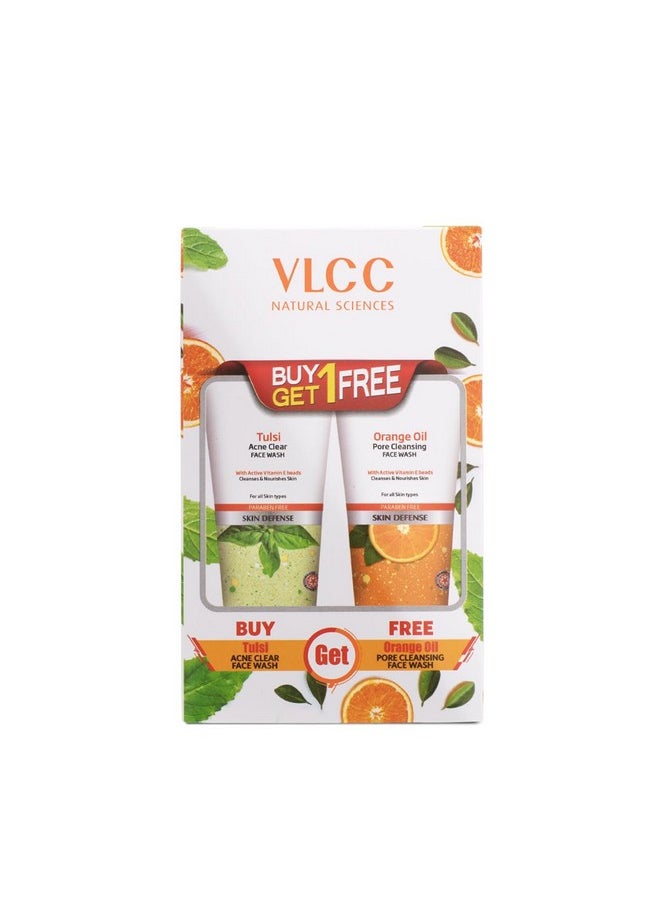 VLCC Tulsi Acne Clear Face Wash Combo (150g*2) (Pack of 2)