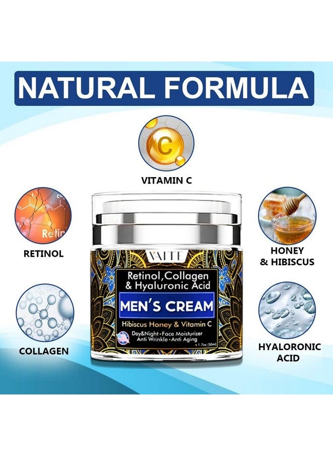 Facial Moisturizer Cream Hyaluronic Acid 6% Vitamin C Collagen Retinol MSM Cocoa Butter and Jojoba Oil for Face for All Type Skin Night and Day use Facial Moistirizer Made In USA