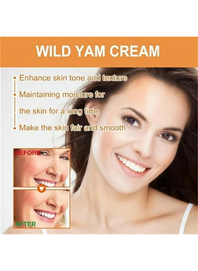 2PCS Wild Yam Cream, Wild Yam Cream Organic for Hormone Balance,Women's Organic Wild Yam Root Cream for All Skin Types