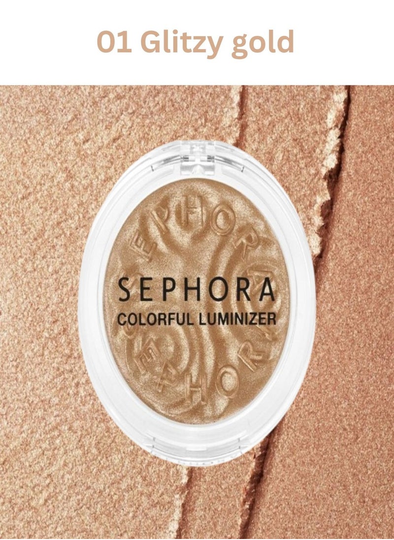 SEPHORA COLLECTION Colorful Luminizer Face Illuminating Powder 01 Glitzy gold (3,50 g)