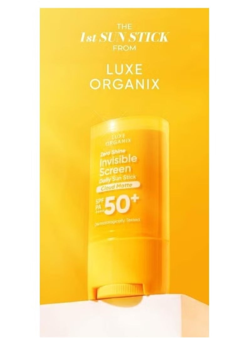 Luxe organix zero shine invisible screen daily sun stick