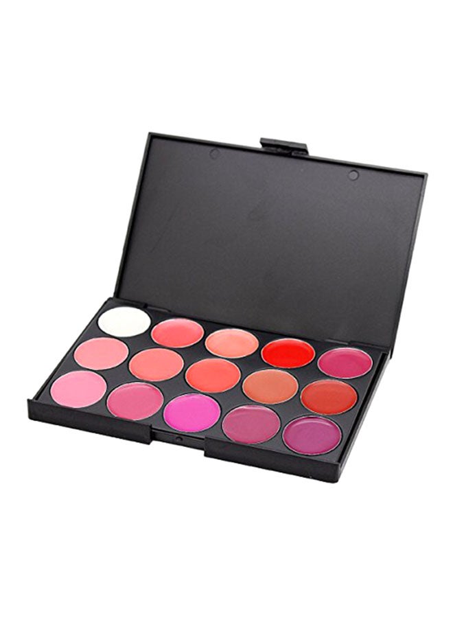 15 Color Cream Lip Gloss Makeup Palette Multicolour