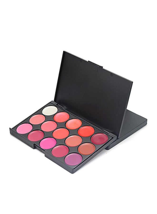 15 Color Cream Lip Gloss Makeup Palette Multicolour