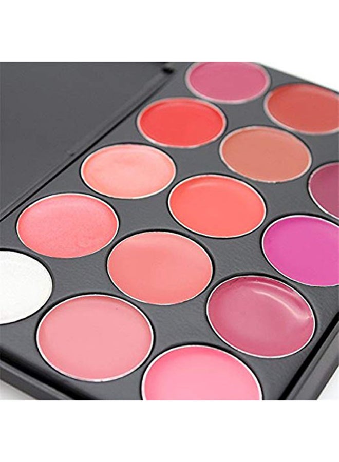 15 Color Cream Lip Gloss Makeup Palette Multicolour