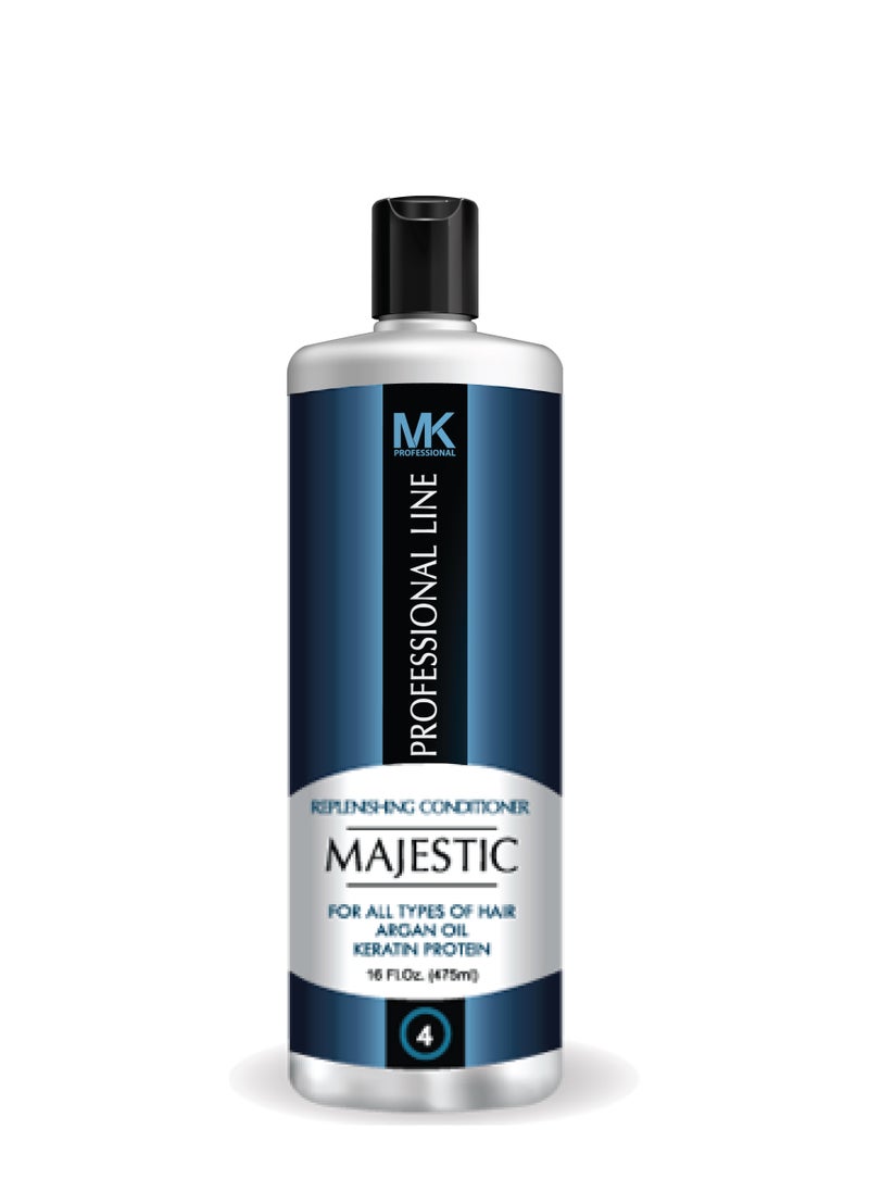 Majestic Keratin Replenishing All Hairs Conditioner with Argan Oil for Women 475ml