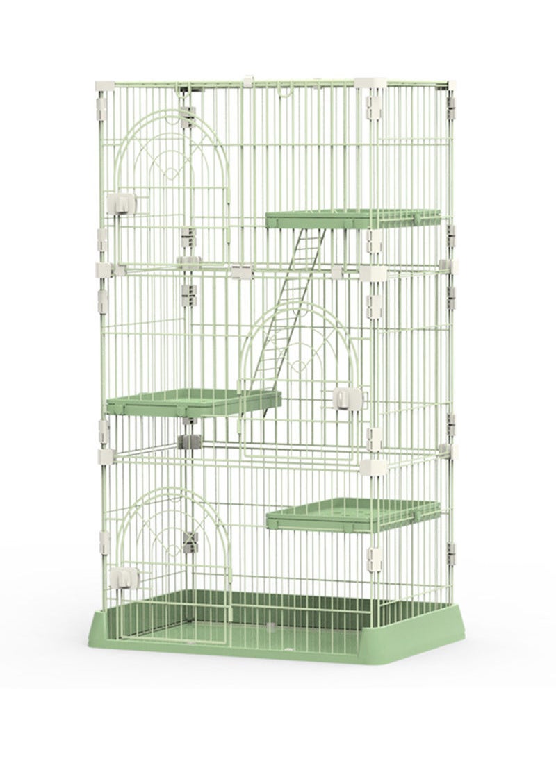 Four-Layer Large Cat Cage Cat Cottage Home Indoor Extra Large Free Space Cat House For 1-3 Cats 84x61x163.5Cm