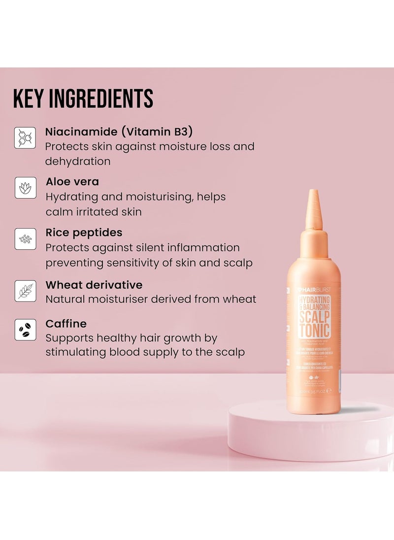 Hydrating Hair Tonic and Balancing Scalp Tonic Hair and Scalp Care Solution for Healthy Growth PH Level Support Dandruff Prevention Calms and Hydrates Irritated Scalps