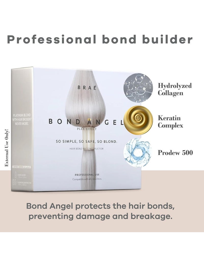 Bond Angel Plex Effect Hair Protection Treatment Kit for All Types - Step 1, 2, 2 (3.38 fl. oz) - Protects Hair from Damage During Coloring, Bleaching, and Chemical Procedures.