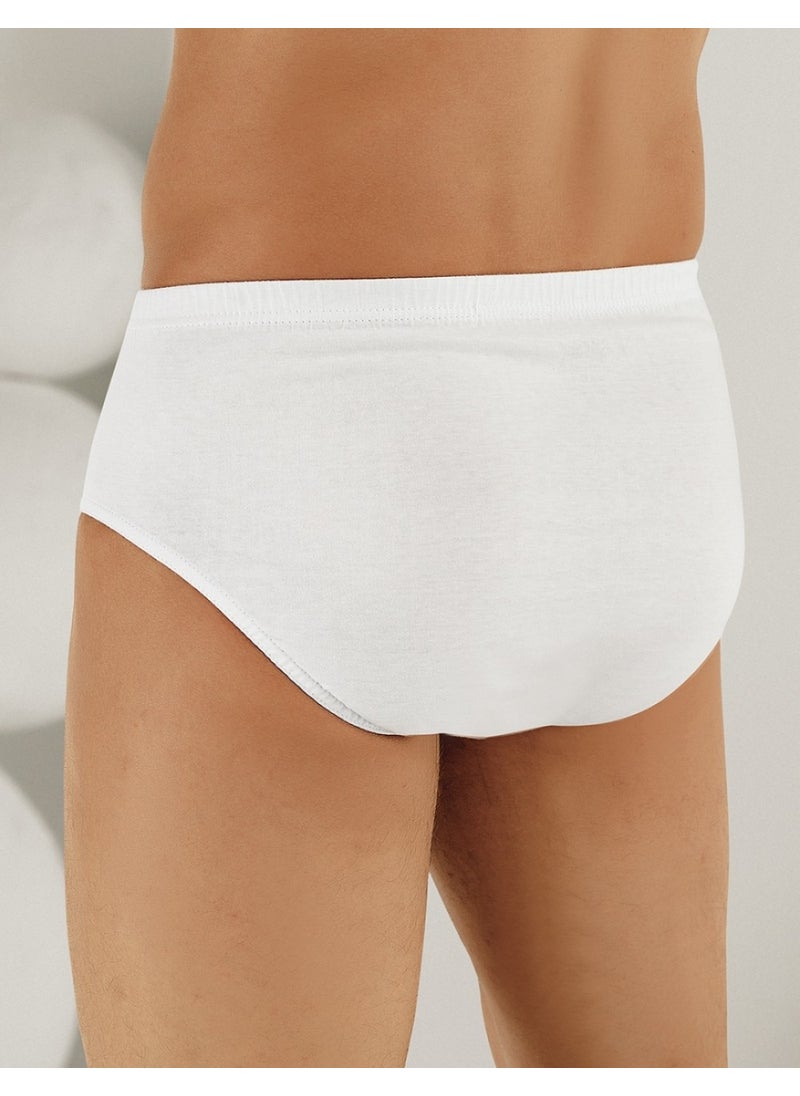 Combed Cotton Men's Briefs Slip White ME009