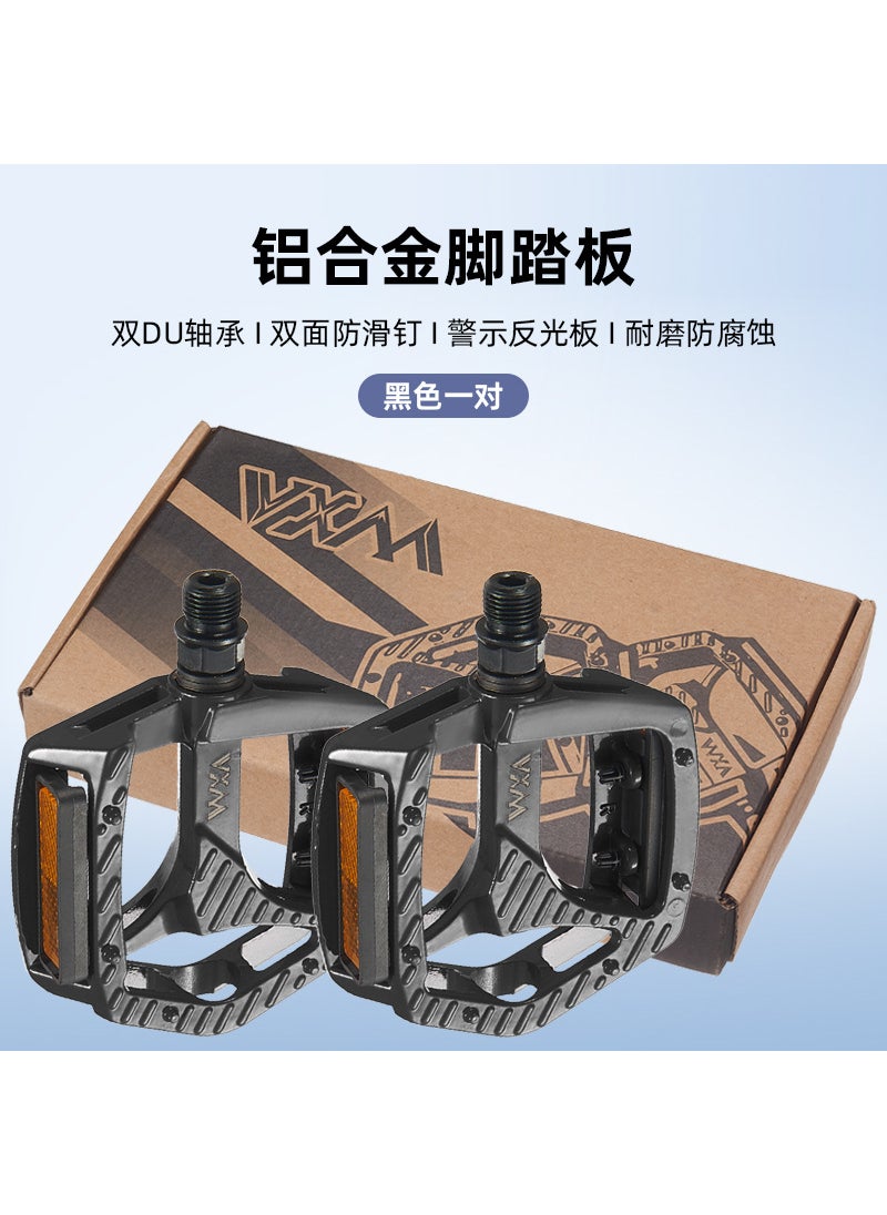 Durable Aluminum Alloy Bicycle Pedals for MTB  RoadBlack Black