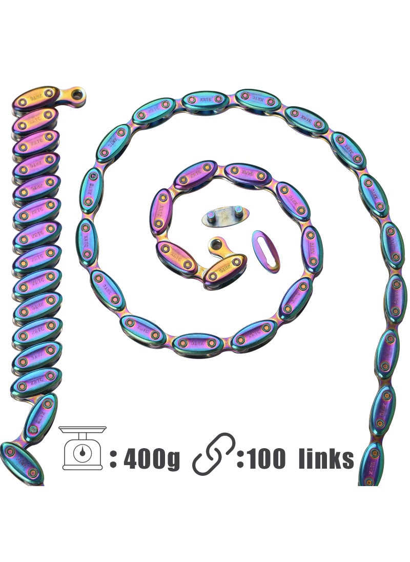 Genuine XRTC Fixed Gear Rainbow Bike Chain Rainbow color