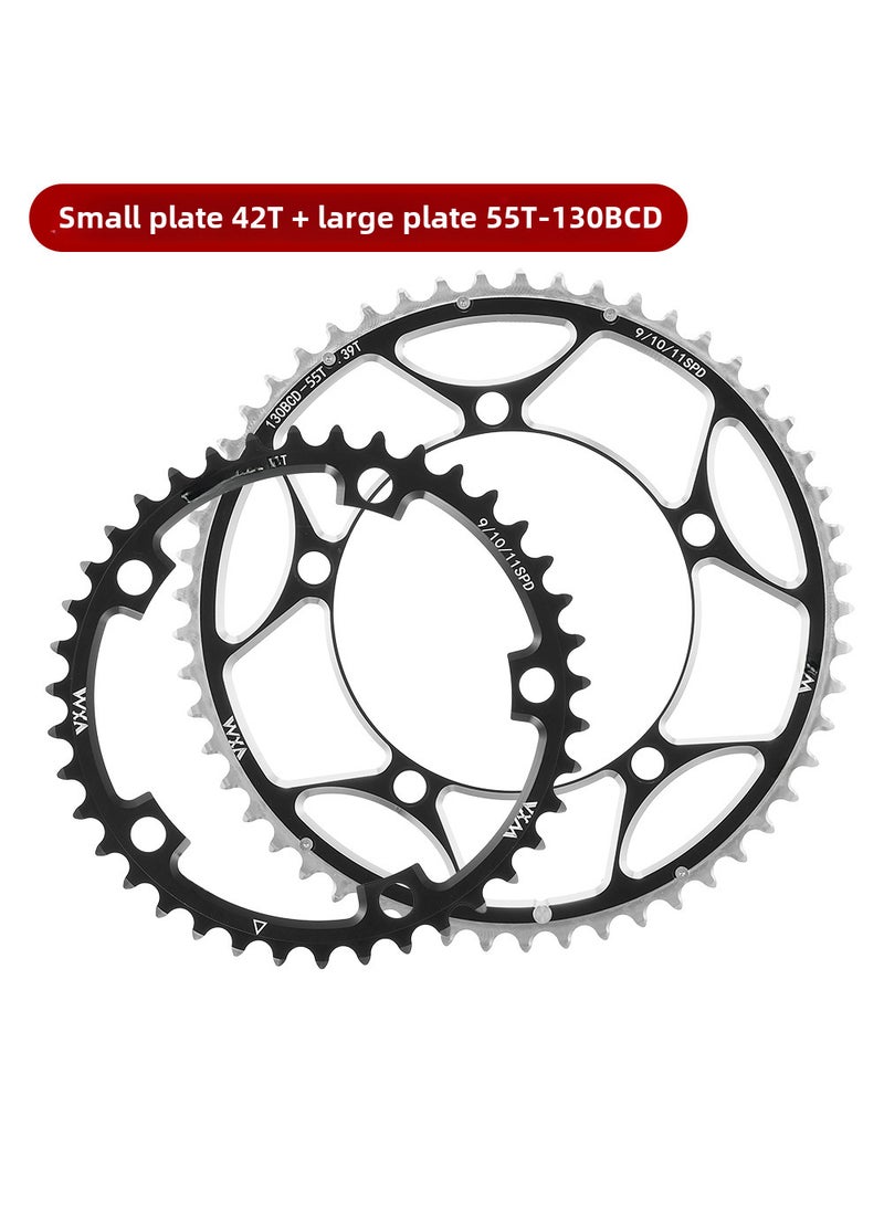 VXM 130BCD Road Bike Chainring Crankset Aluminium Alloy 39/53T 42/55T 42T/55T double plate