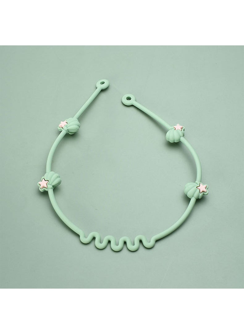 Silicone Teether Pacifier Clip Chain New Pink-Lotus Root Star