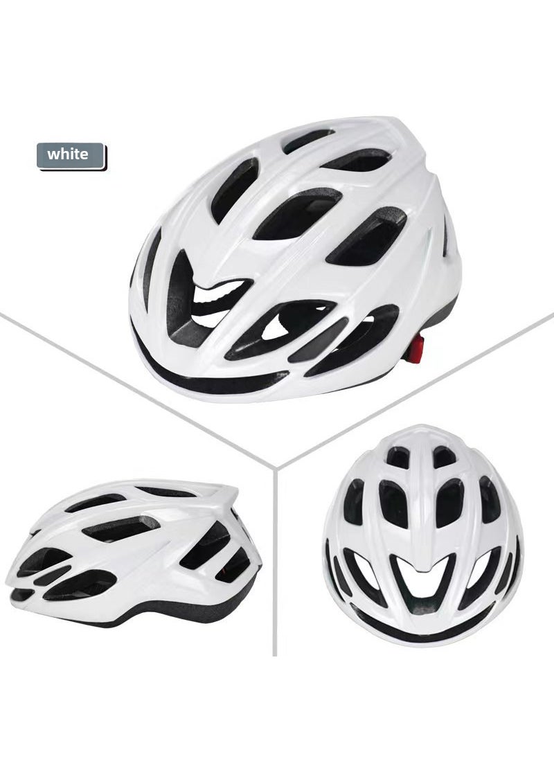 Lightweight Cycling Helmet for Road  Mountain Biking White 55-61 head circumference