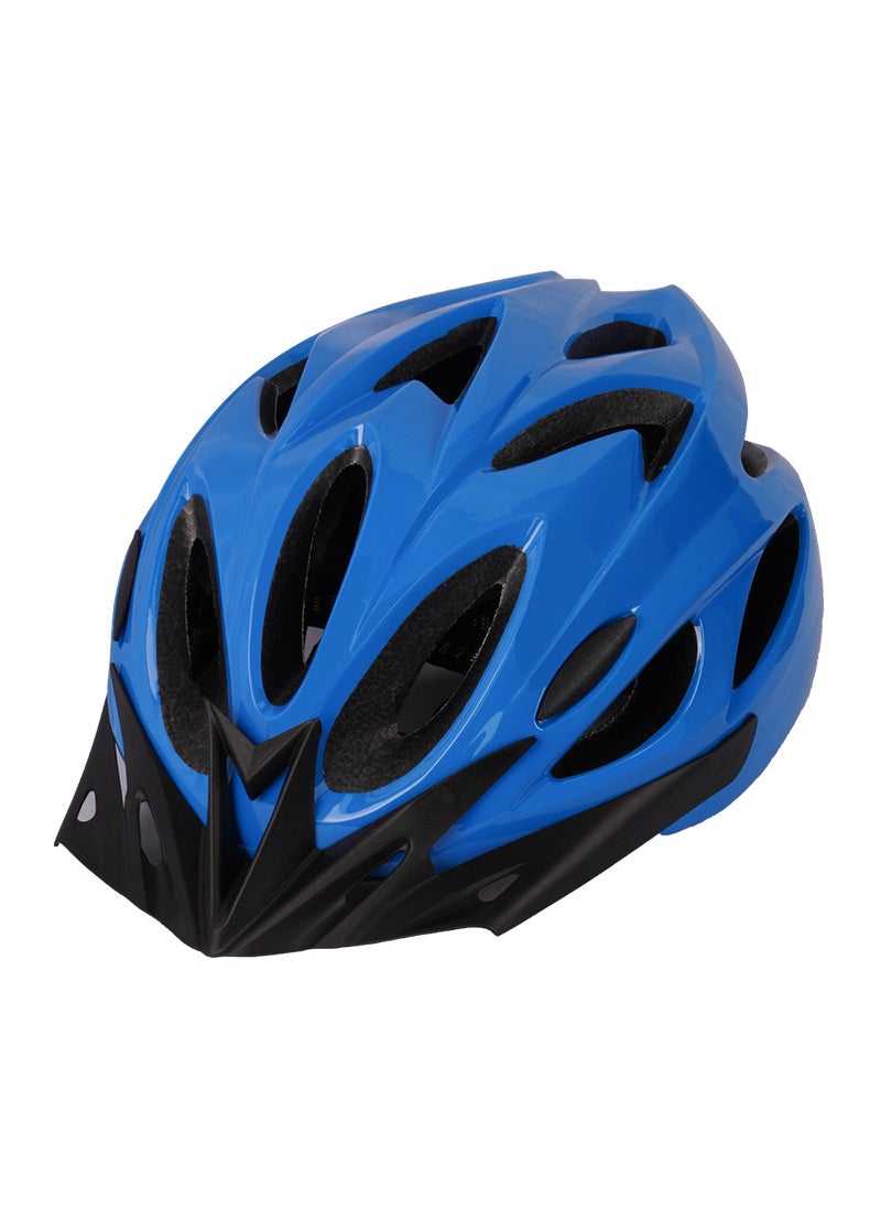 One-piece mountain bike helmet with brim ultra-light breathable unisex city commuter bicycle helmet pure blue