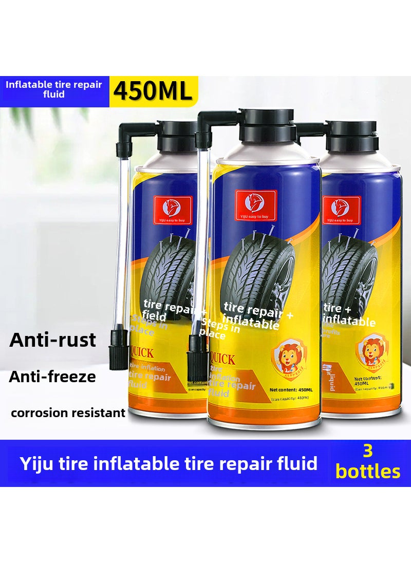 Bike Tire Repair Sealant Liquid3 bottles-450ML inflatable tire fluid 3 bottles-450ML inflatable tire fluid