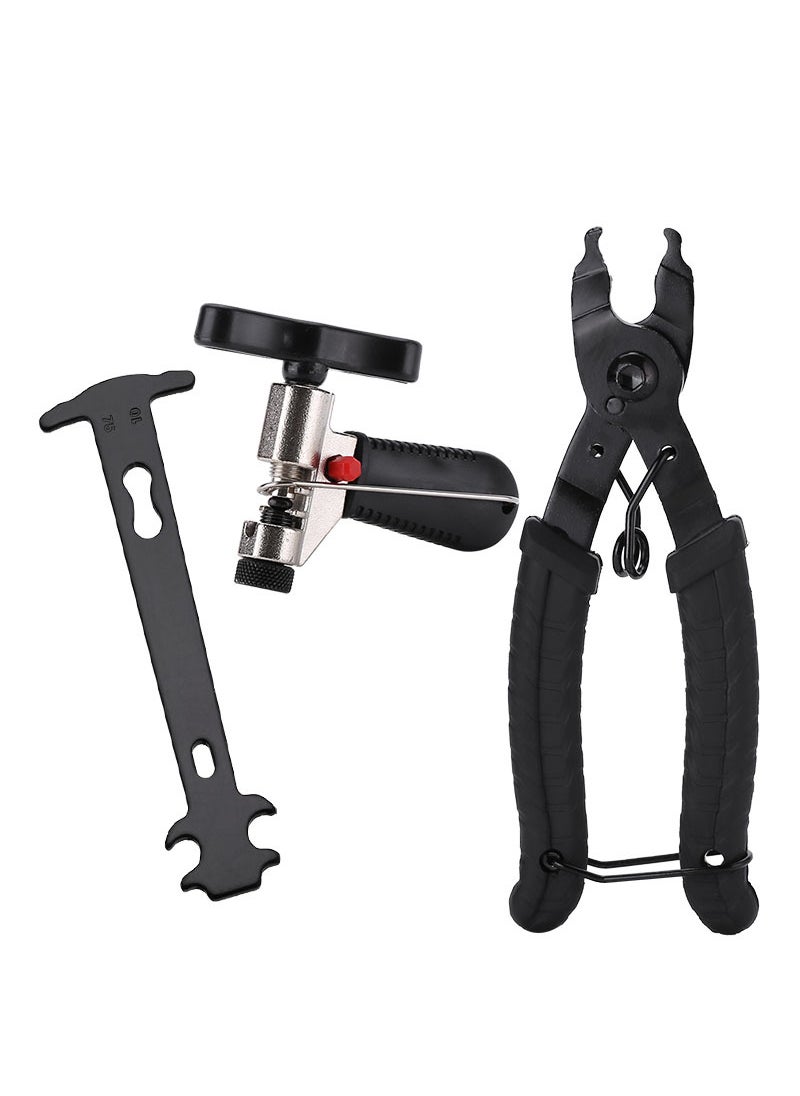 Bicycle repair tool suit mountain bike repair chain cutter bicycle repair flywheel axle disassembly tool Three-in-one chain combination tool