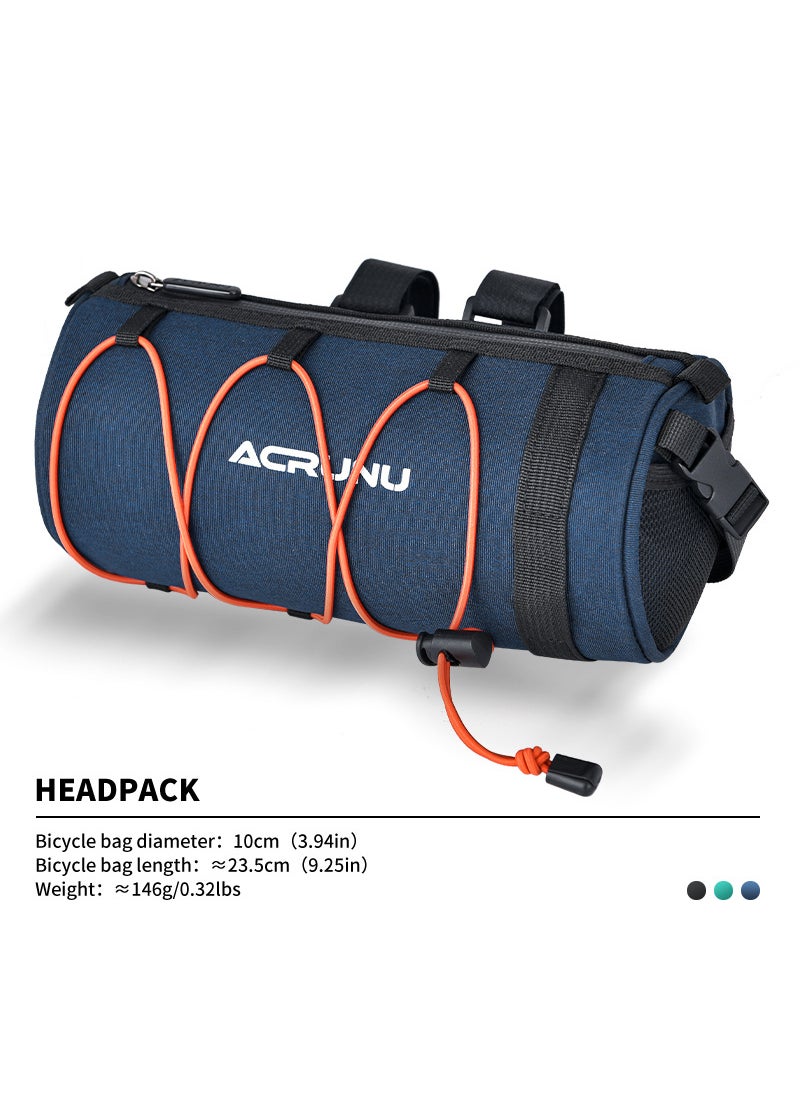 ACRUNU Bike Saddle Bag Waterproof Top Tube Cycling Pouch Navy blue