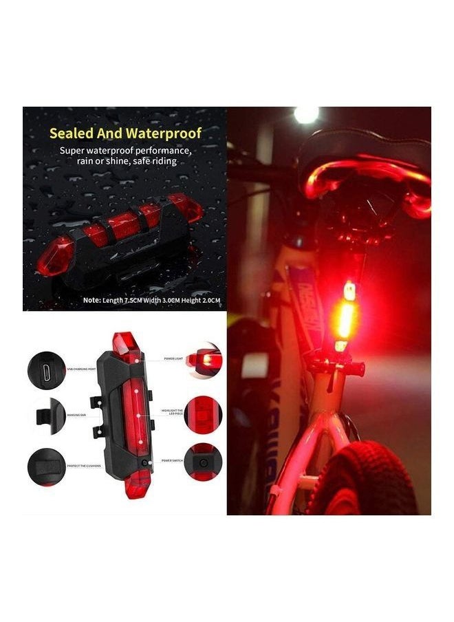 Bicycle Light Set With Horn And Speedometer USB Rechargeable LED Bike Headlight 15 x 10 x 8 cmcm 15 x 10 x 8 cmcm