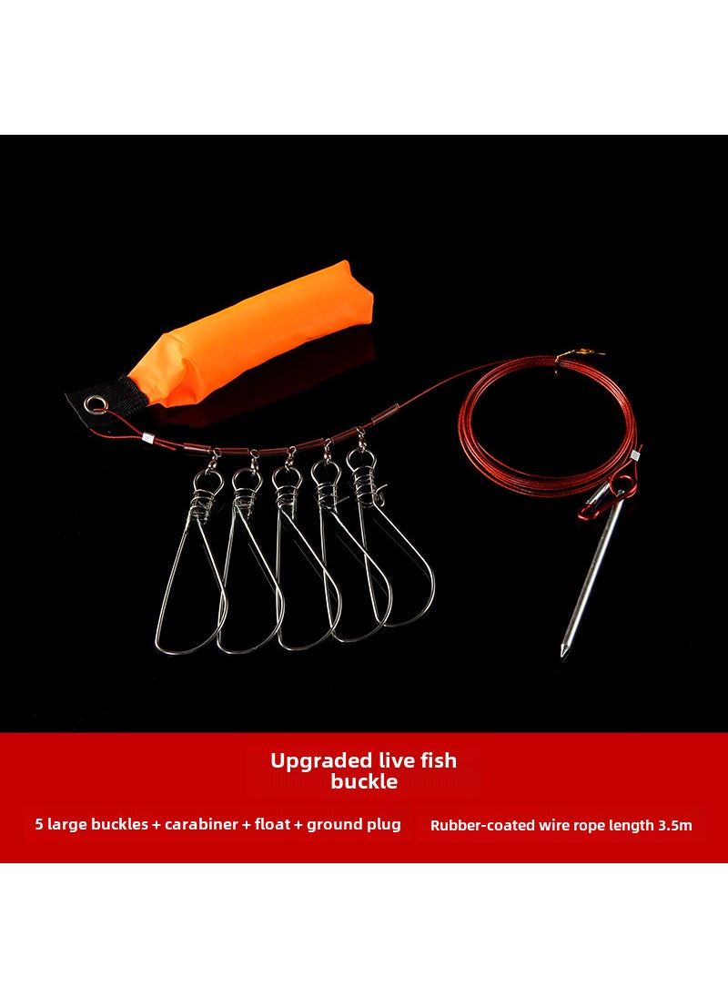 Horton Duck-Shaped Fish Snap Metal Stainless Steel Lure Set Upgraded Version 5 button