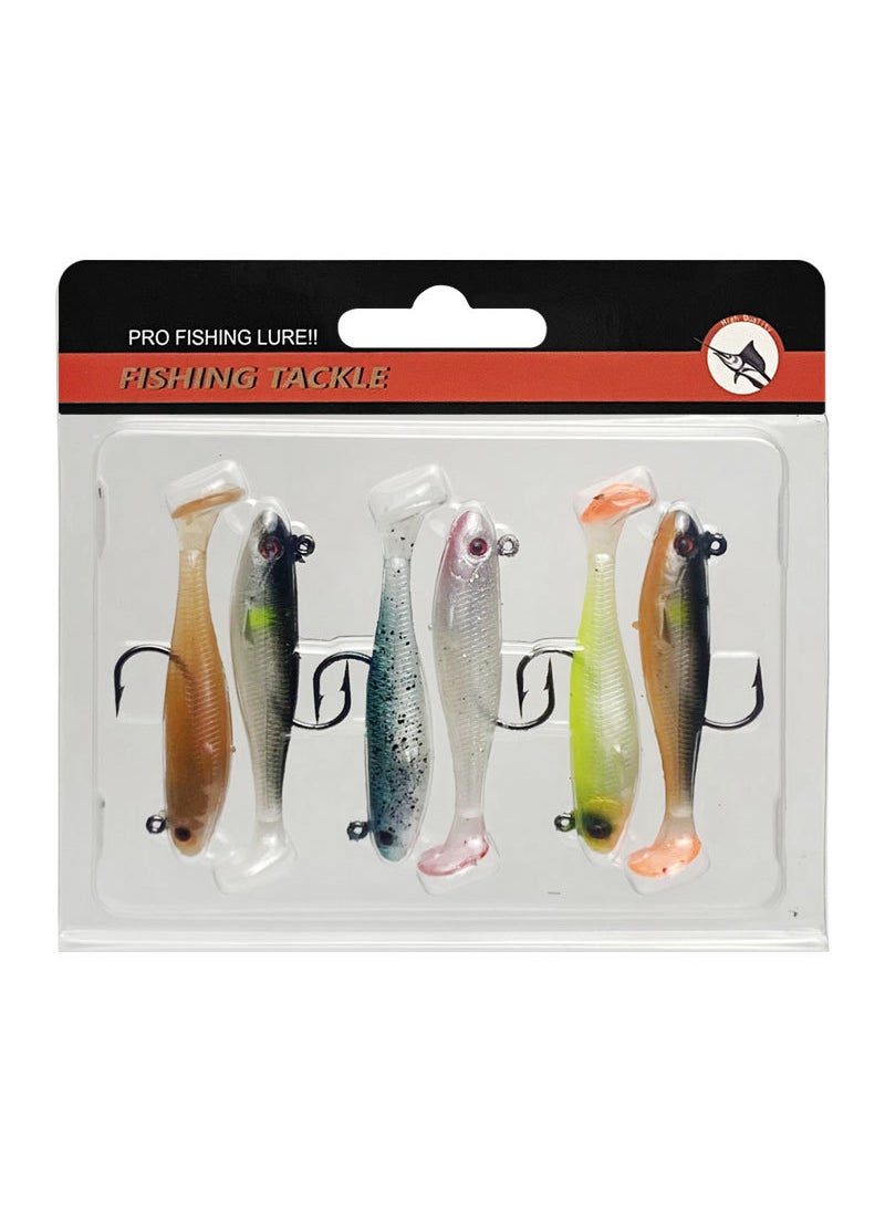 9cm 12g Sinking T-Tail Lure Soft Bait Color mixing [six blister card]]