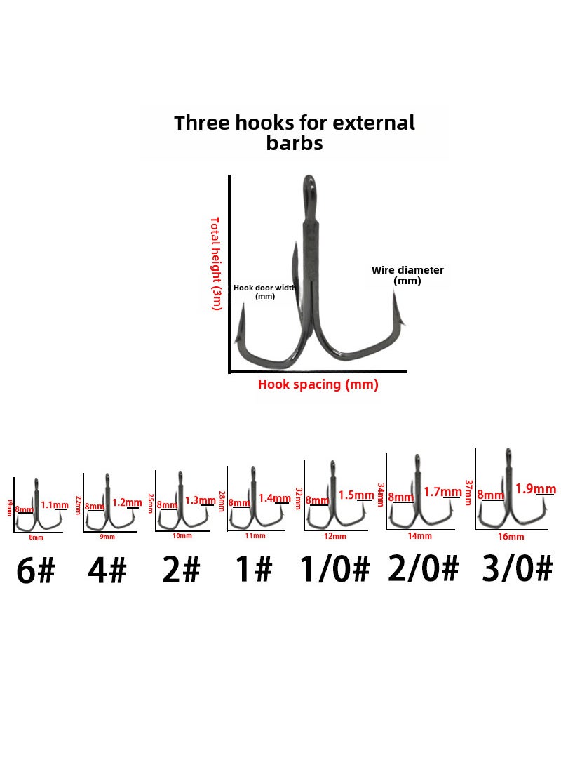 Barbless Bend Treble Anchors 20.