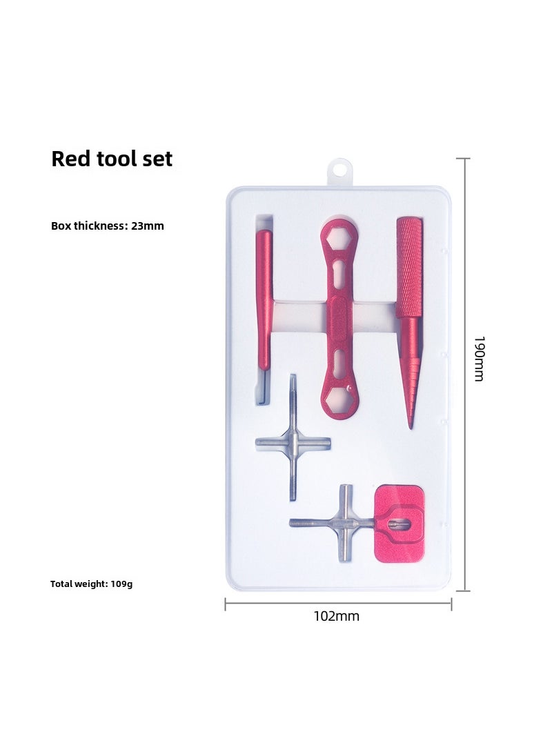 Egret Flight Fishing Reel Deluxe Maintenance Tool Set red suit