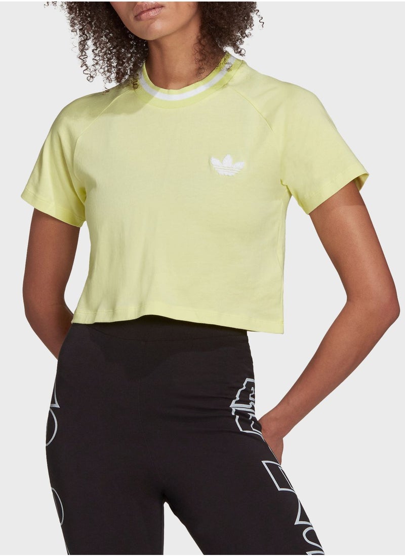 Trefoil Cropped T-Shirt