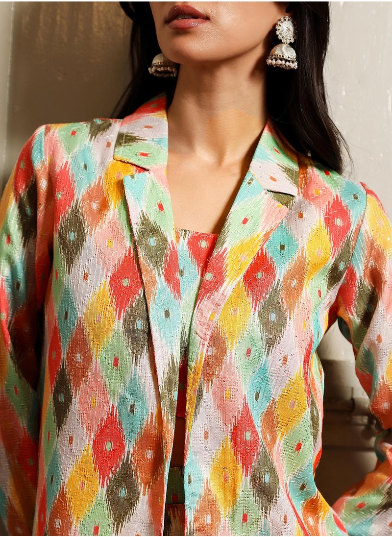 Women's Multicolour Geometric Pantsuit